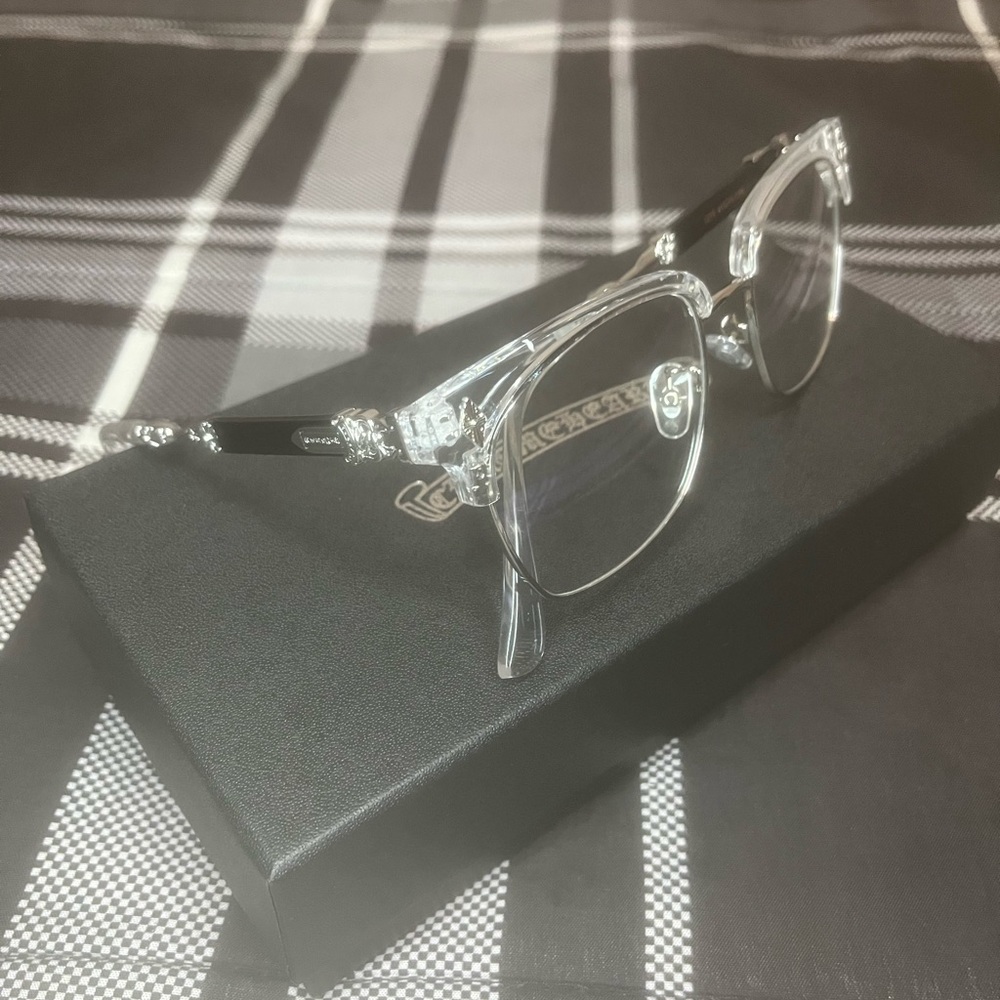 Chrome Hearts Clear and Black Women's Glasses